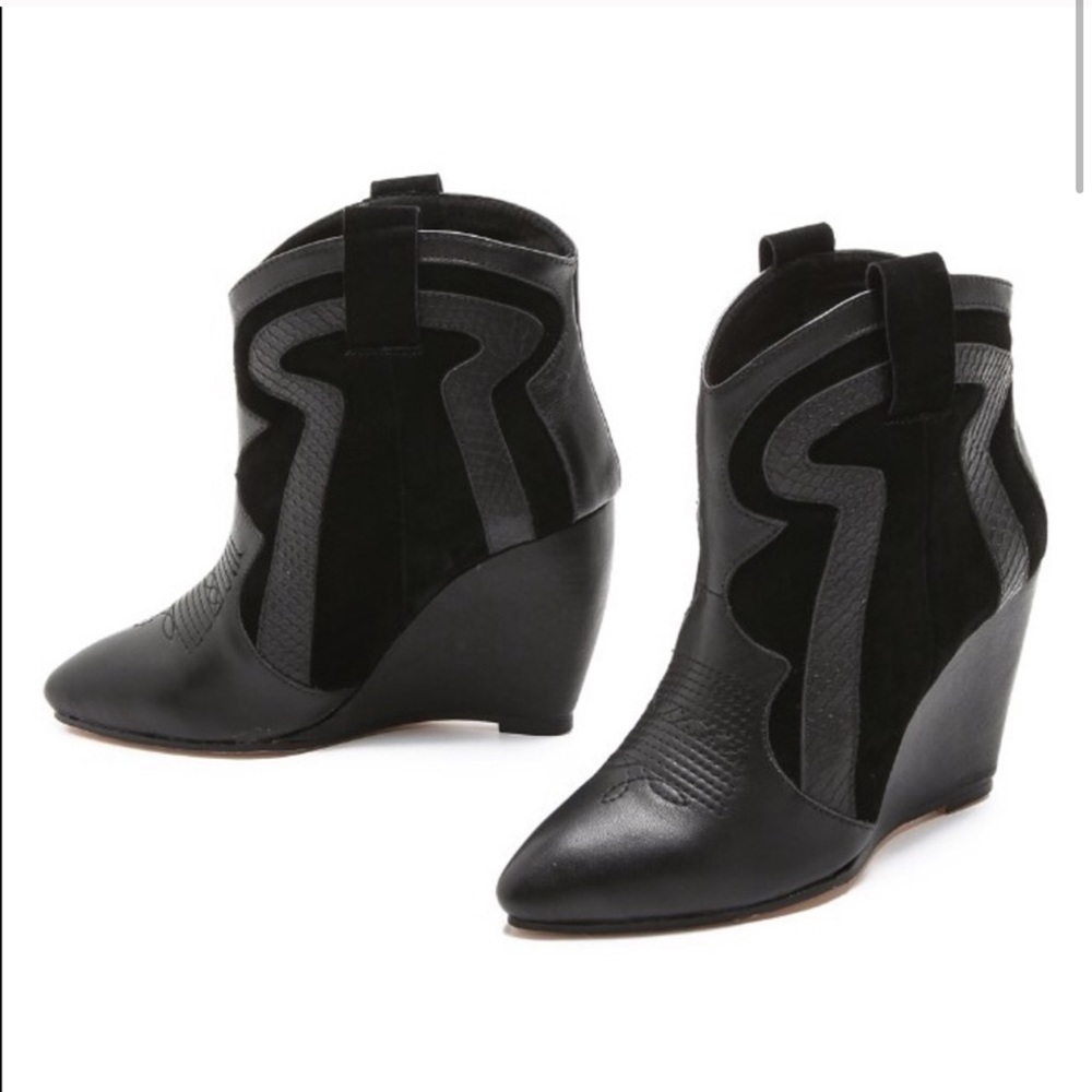 Madison Harding Cowboy Wedge Bootie